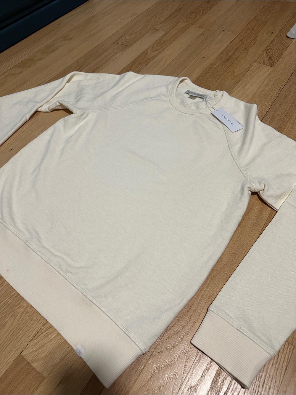 Outerknown Men’s Cream Crewneck Sweatshirt NWT Size Medium